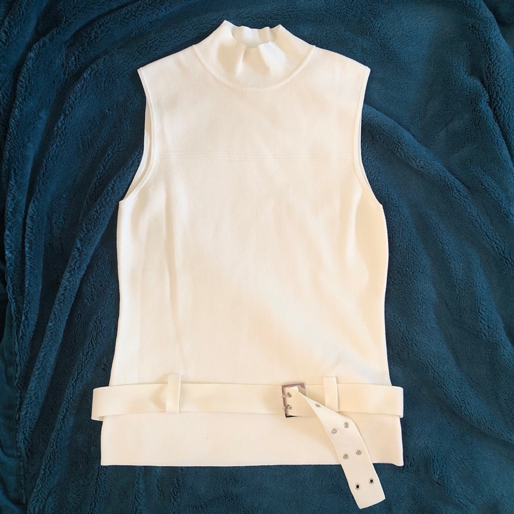 LOFT sleeveless cream sweater tank, Sz Medium